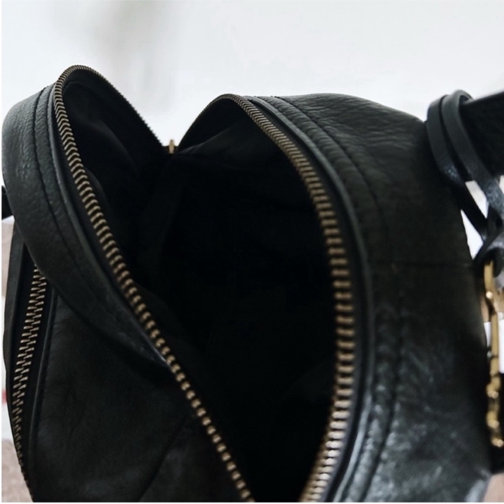 Fossil Black Leather Small Backpack - Euc - image 7